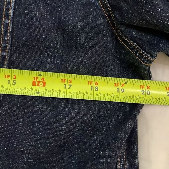 Ralph Lauren Jean Co. Blue Denim Jean Jacket Womens Size Large Dark Wash - Picture 6 of 8